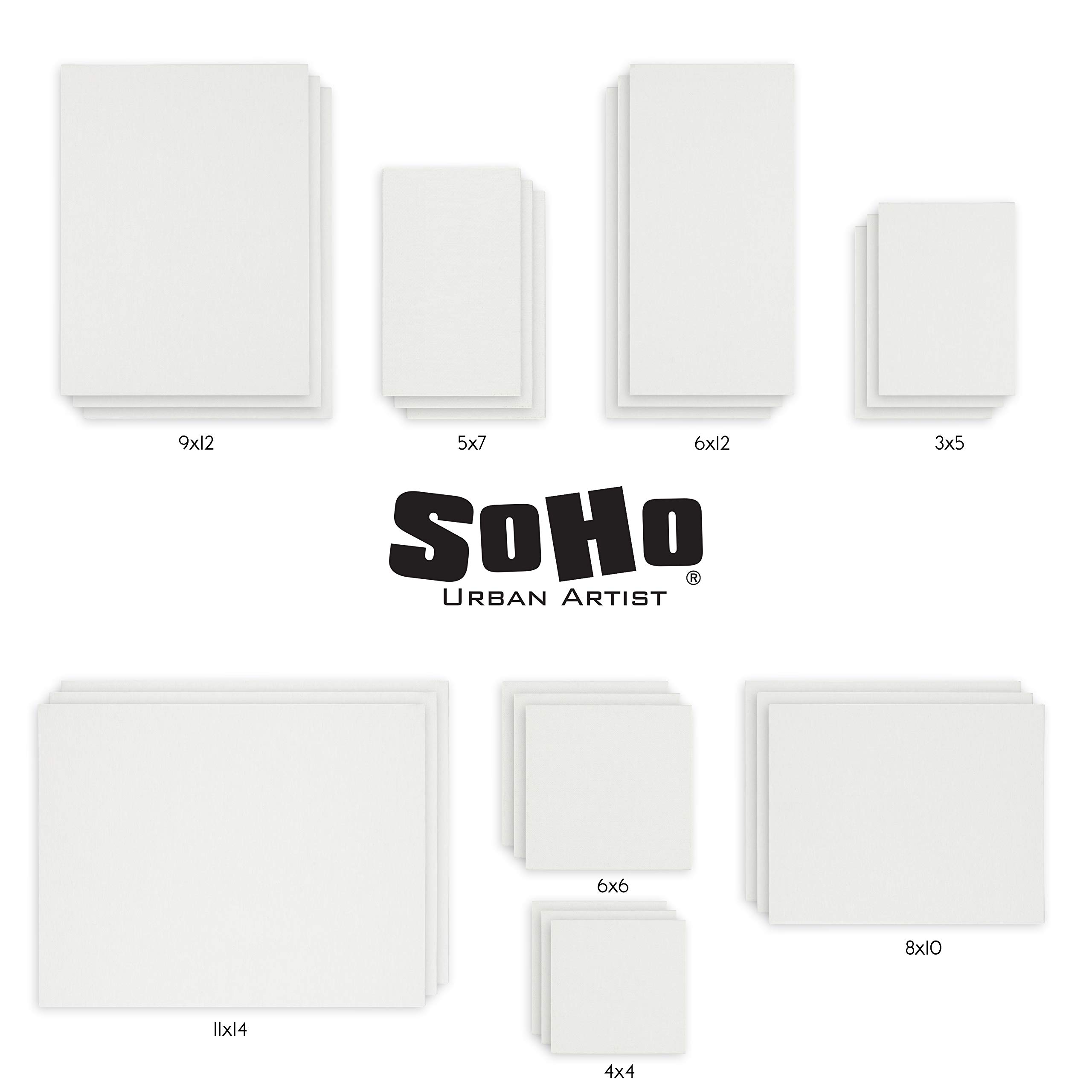 Amazon.com: Soho Artist Canvas Panels Bulk Pack (24) Professional